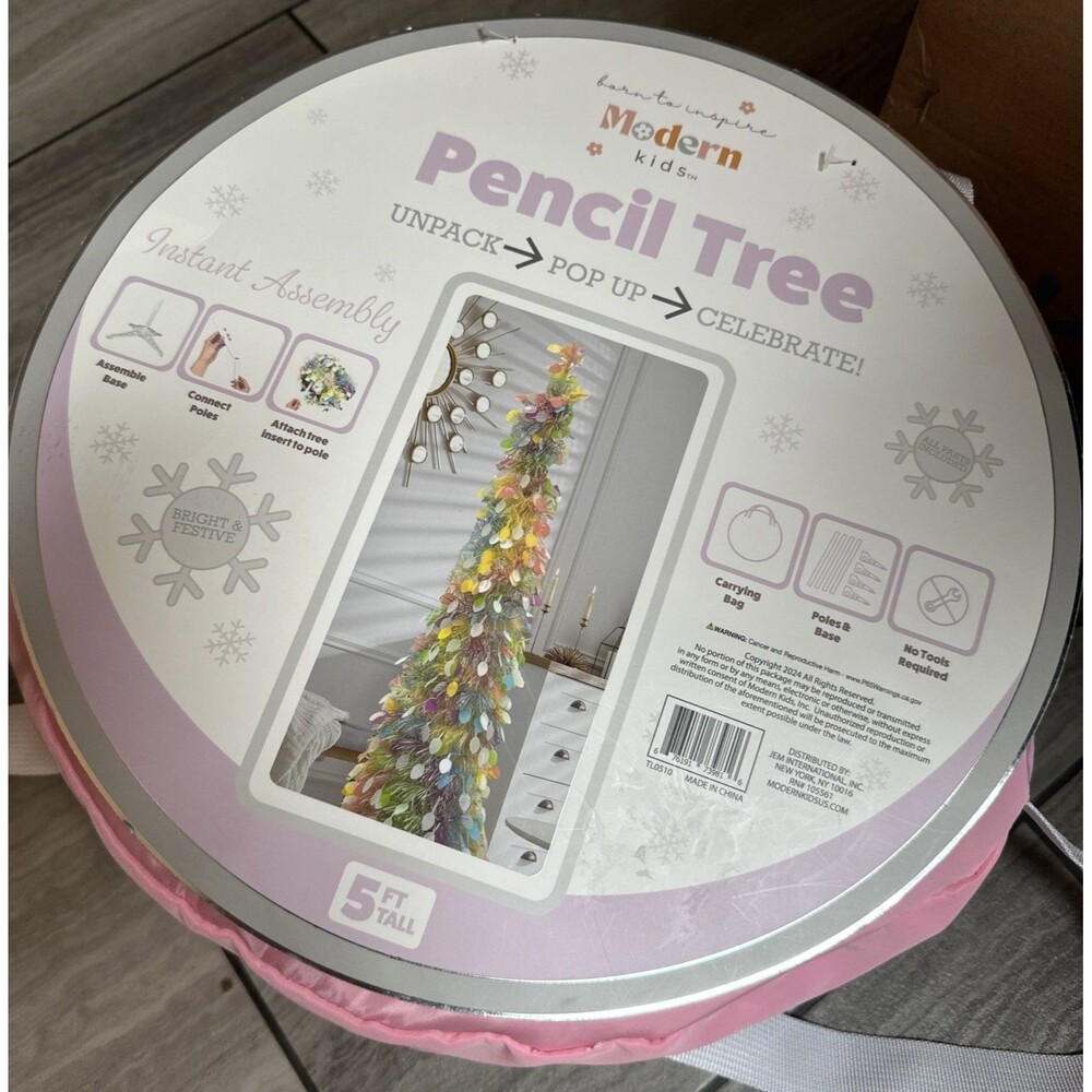 NWT BORN TO INSPIRE Modern Kids 5 foot Pencil Collapsable Tree - Picture 5 of 5